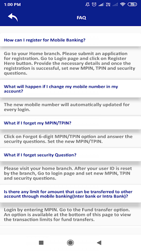 Shri Rajkot Mobile Banking Screen 3