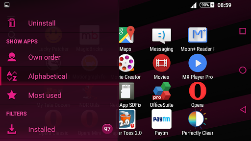 Streaks Pink XZ Theme