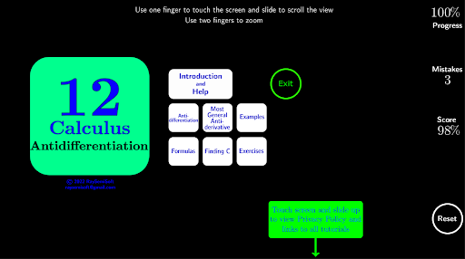 Android application Calculus Tutorial 12 screenshort