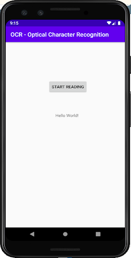Android application Optical Char Recognition - OCR screenshort