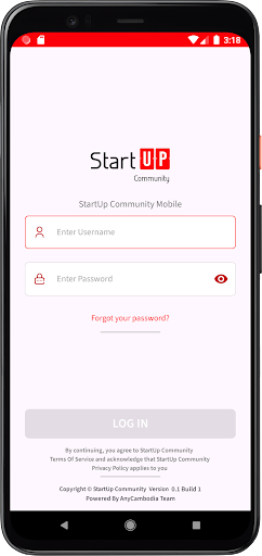 Android application Start Up Community Mobile screenshort