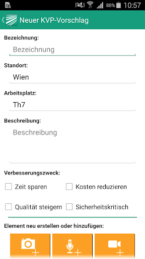 Android application Fraunhofer KVP screenshort