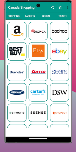 Android application Online Canada Shopping Store screenshort