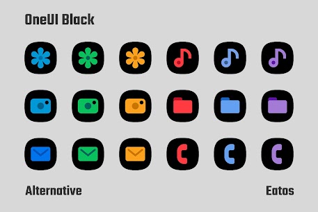 OneUI Black Icon Pack APK (مصححة/مفتوحة بالكامل) 4