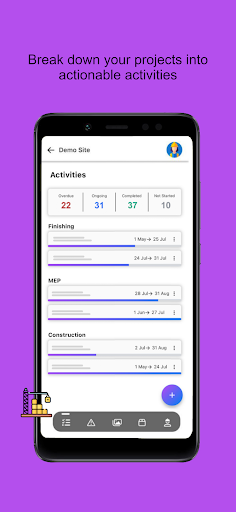 Android application Zepth- Manage Construction screenshort