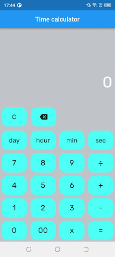 Android application Time Calculator :Convert Hours screenshort