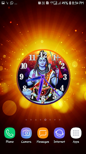 Android application Lord Shiva Clock Live Wallpape screenshort