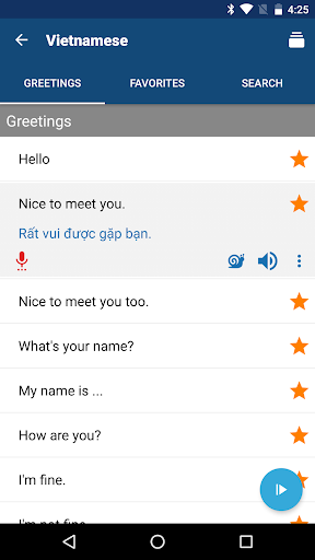 Learn Vietnamese Phrases Screen 2