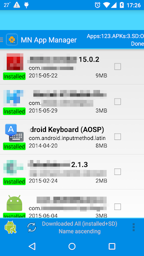 Android application App Manager-copy/backup/send screenshort