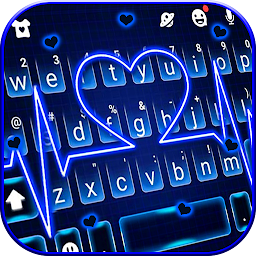 Icon image Neon Blue Heartbeat Keyboard T