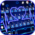 Neon Blue Heartbeat Keyboard T