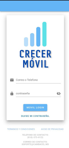 Android application Crecer Movil Recargas screenshort