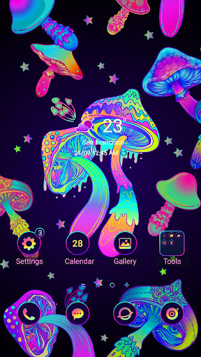 Colorful Mushroom - Wallpaper Screen 2