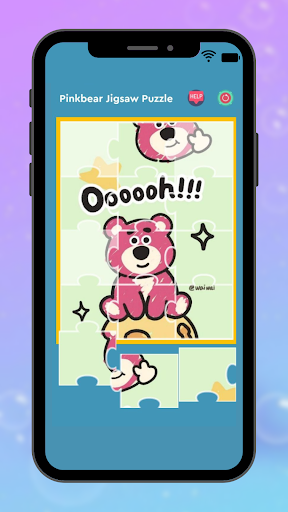 Screenshot of Cute Pink Bear Jigsaw Puzzle
