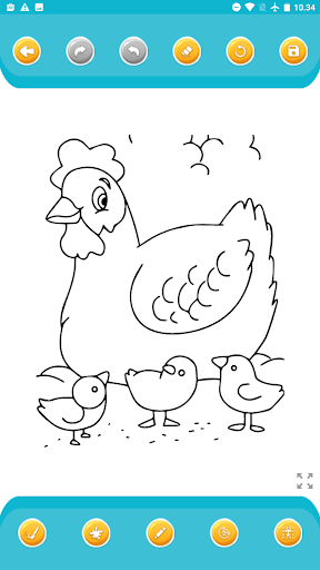 Android application Coloring Cartoon Chicks screenshort
