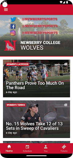 Android application Newberry Wolves screenshort