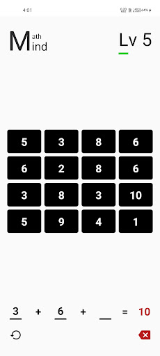 Android application Math Mind screenshort