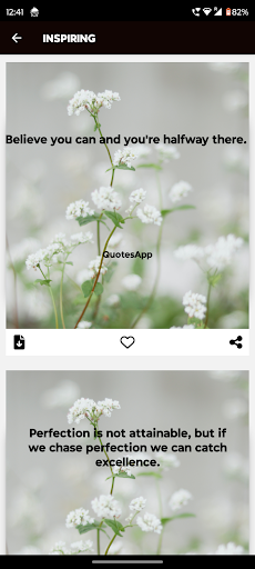 Android application QuotesApp screenshort