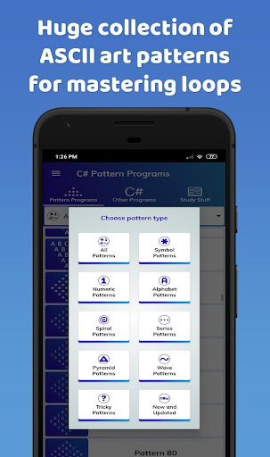 C# Pattern Programs Screen 2