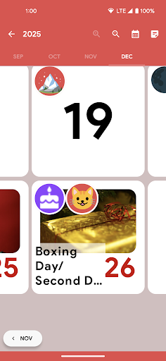 Belgium Calendar Screen 2
