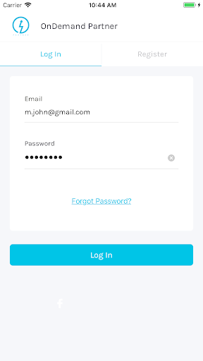 Android application OnDemand Partner App screenshort
