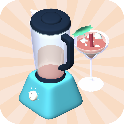 Juice Run -smoothie blender 3D logo