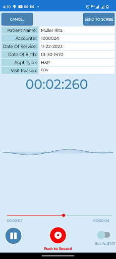 vScribe by Transdyne Screen 3