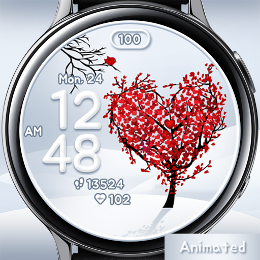 Winter Red Tree_Watchface logo