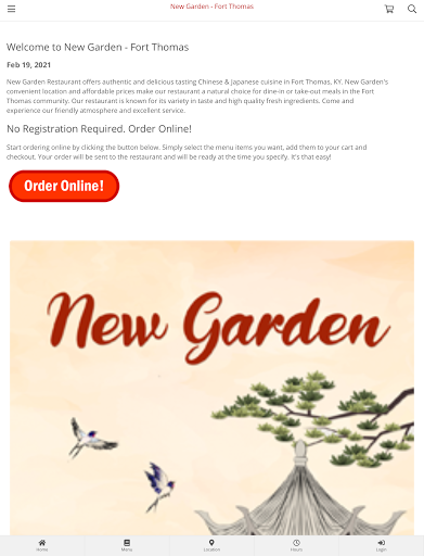 New Garden - Fort Thomas Order Screen 3