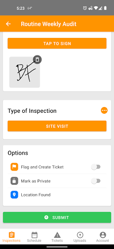 OrangeQC Screen 3
