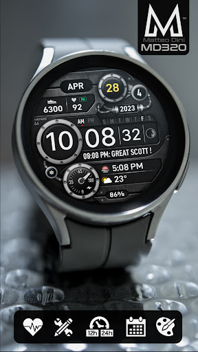 MD320 Steam Punk Watch Face Screen 2