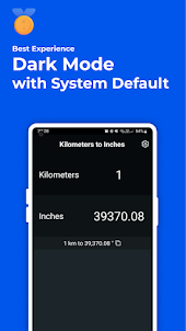 Kilometers to Inches Converter