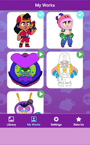 Captura de Pantalla 17 Coloring Brawl Stars All Skins android