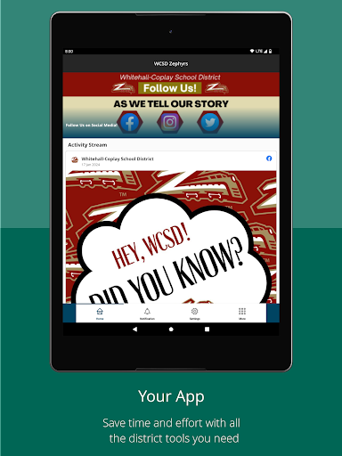 Android application WCSD Zephyrs screenshort