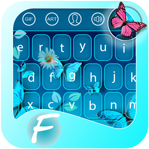 Neon Butterfly Keyboard