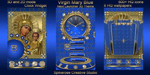Virgin Mary Blue 3D Next Launc Screen 2