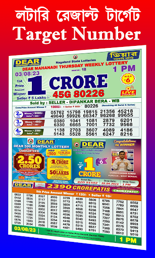 Lottery Result - Target Number Screen 2