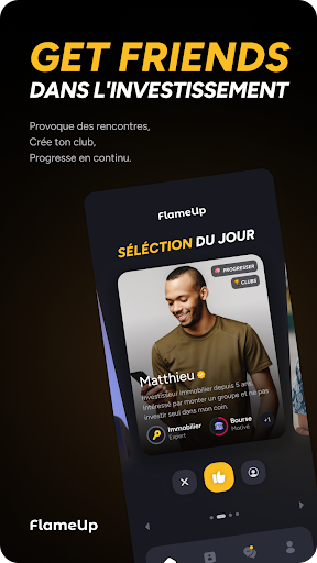 Android application FlameUp - Make Real Friends screenshort