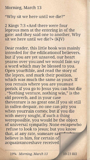 Android application Morning and Evening Devotional screenshort