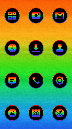 Screenshot of Rainbow Icon Pack