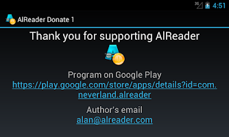 screenshot of AlReader Donate 1