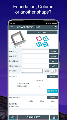 Concrete Calculator Screenshot 2 - AppWisp.com