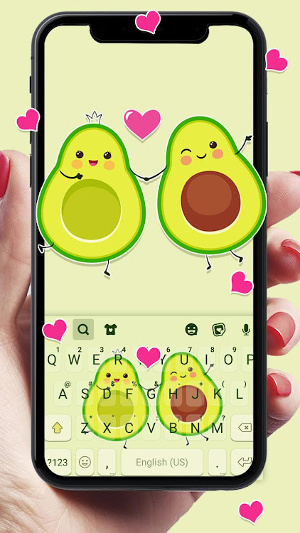 Cute Avocado Love Keyboard Bac - 8.7.1_0619 - (Android)
