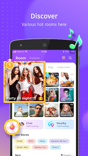 Hello Yo - Group Chat Rooms Screen 2
