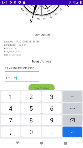Compass GPS point Screen 2