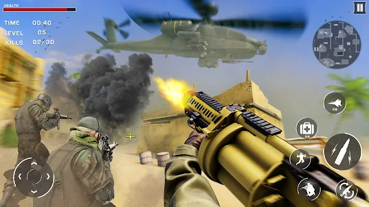 Gunship War: 헬리콥터 공습 fps 멀티 권총