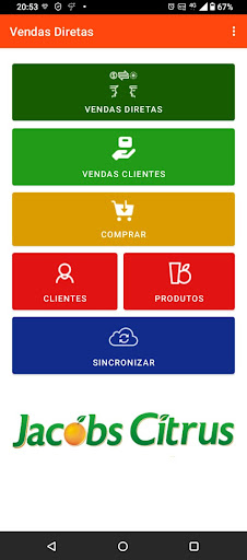 Android application Vendas Diretas - Jacobs Citrus screenshort