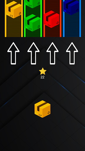 Android application Sortierung der farbigen Boxen screenshort
