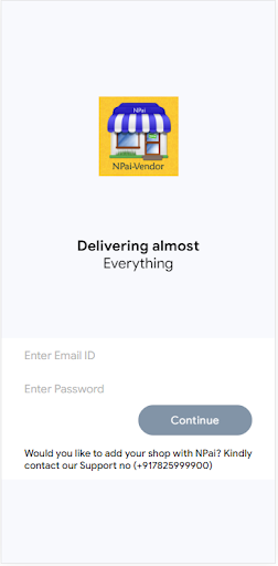 Android application NPai Vendor screenshort