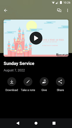 River of Life Fellowship App Screen 3